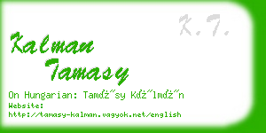 kalman tamasy business card